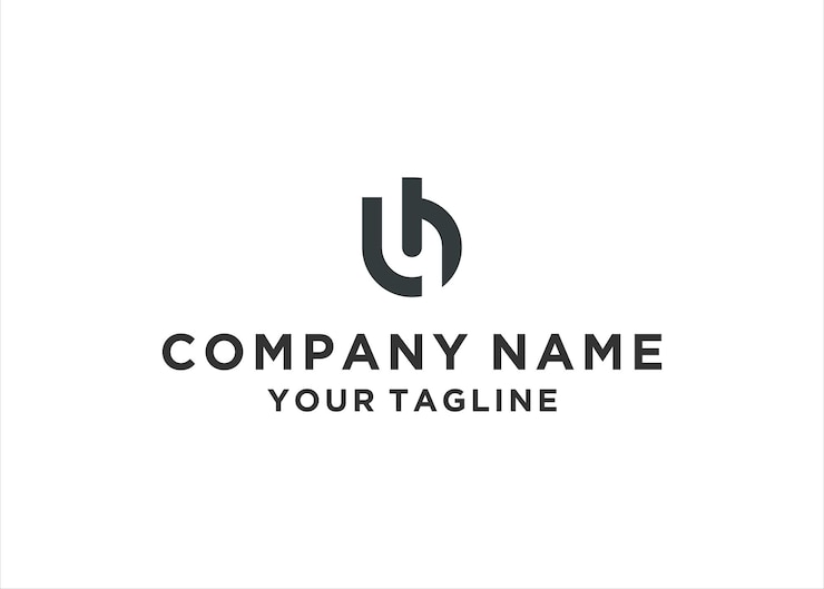 Vector ilustración de vector de diseño de logotipo de letra lh