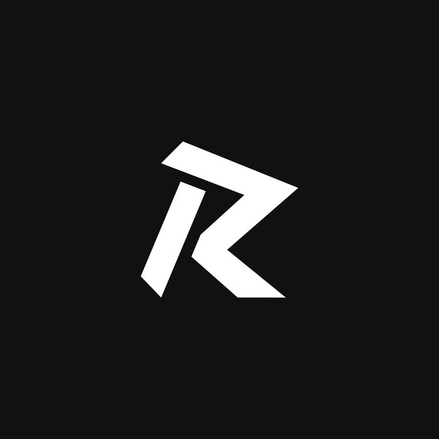 Ilustración de vector de diseño de logotipo de letra R premium
