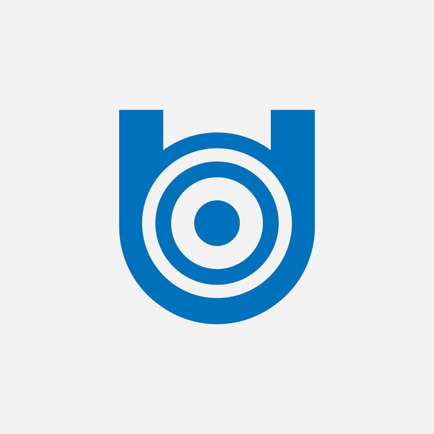 Ilustración de vector de diseño de logotipo de letra U vectorial