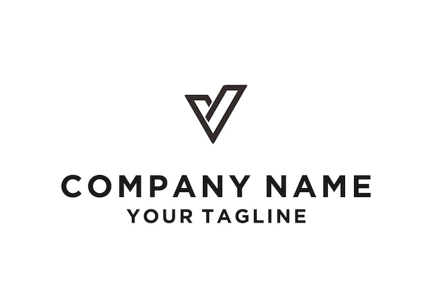 Ilustración de vector de diseño de logotipo de letra V