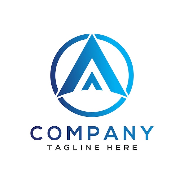 Ilustración de vector de diseño de logotipo letra A