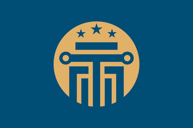 Ilustración de vector de diseño de logotipo de ley de justicia