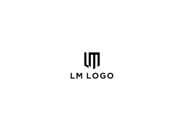 Ilustración de vector de diseño de logotipo de lm