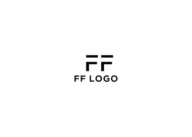 Ilustración de vector de diseño de logotipo de logotipo ff