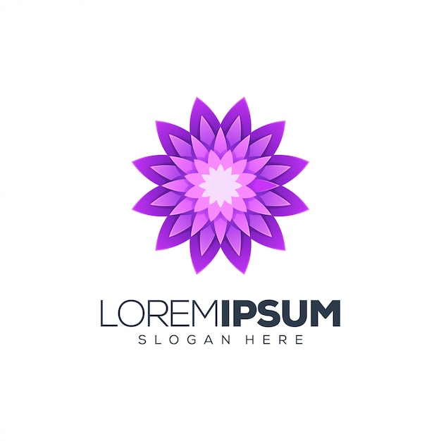 Ilustración de vector de diseño de logotipo de lotus