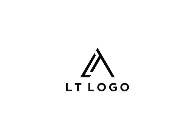 Ilustración de vector de diseño de logotipo lt