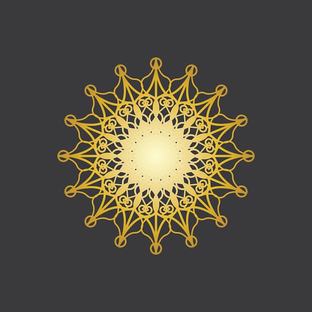 Ilustración de vector de diseño de logotipo de mandala