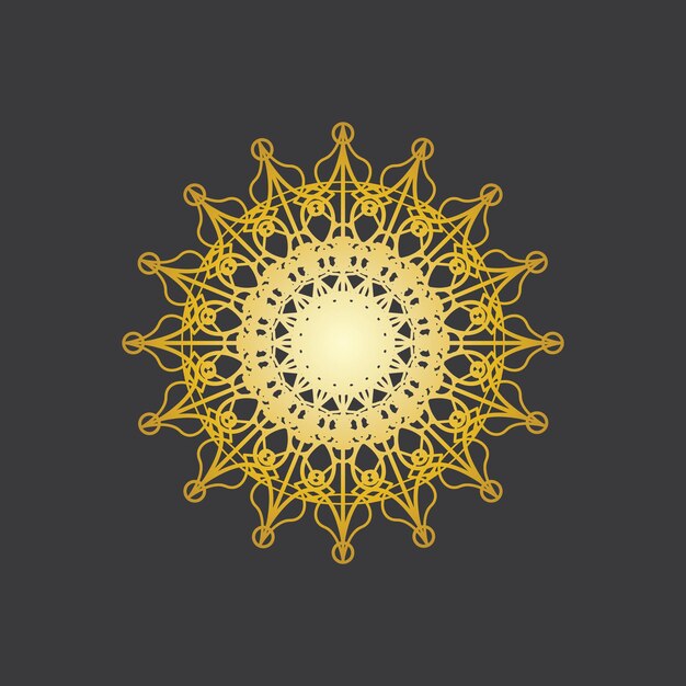 Ilustración de vector de diseño de logotipo de mandala
