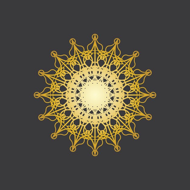 Ilustración de vector de diseño de logotipo de mandala