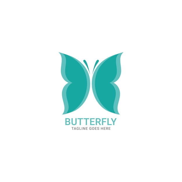 Ilustración de vector de diseño de logotipo de mariposa