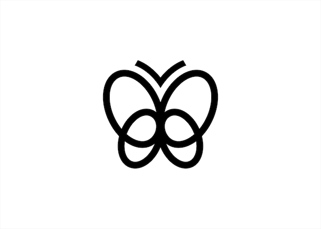 Ilustración de vector de diseño de logotipo de mariposa