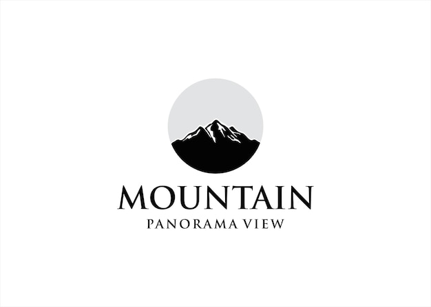 Ilustración de vector de diseño de logotipo de montaña