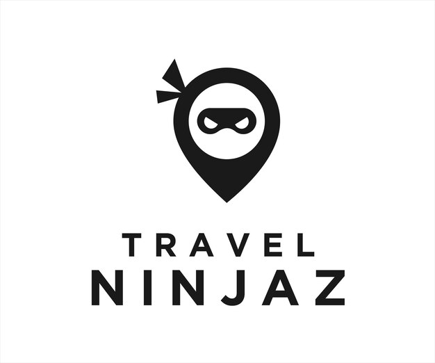 Ilustración de vector de diseño de logotipo ninja local