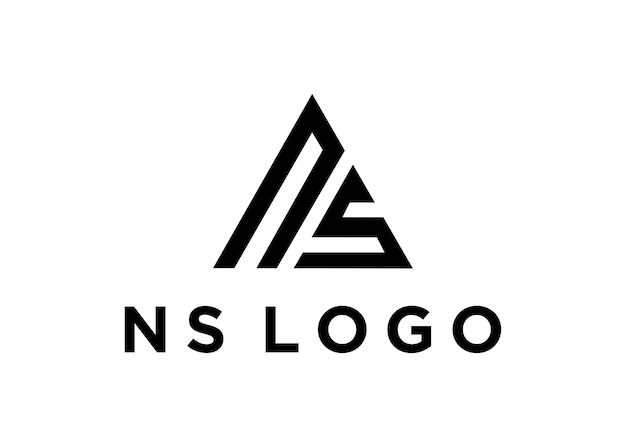 Ilustración de vector de diseño de logotipo ns