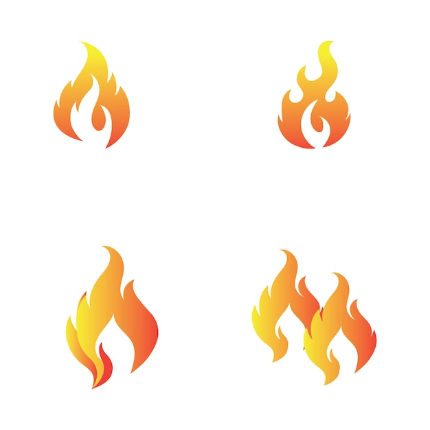 Ilustración de vector de diseño de logotipo o icono de fuego moderno