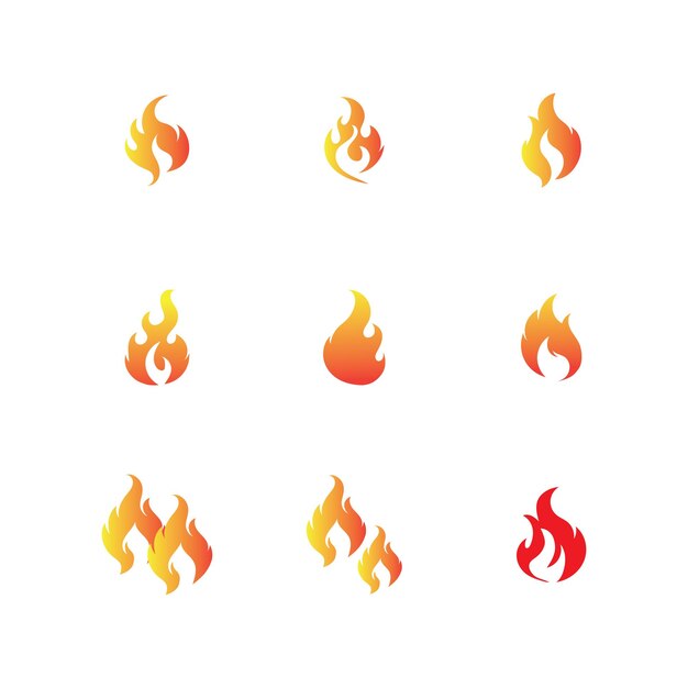 Ilustración de vector de diseño de logotipo o icono de fuego moderno
