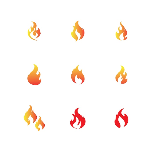 Ilustración de vector de diseño de logotipo o icono de fuego moderno