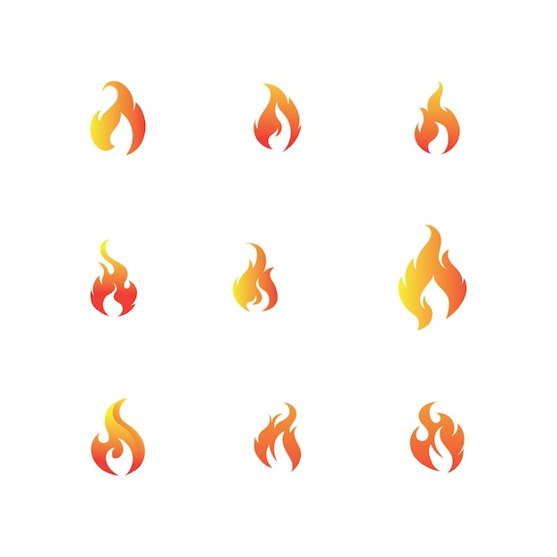 Ilustración de vector de diseño de logotipo o icono de fuego moderno