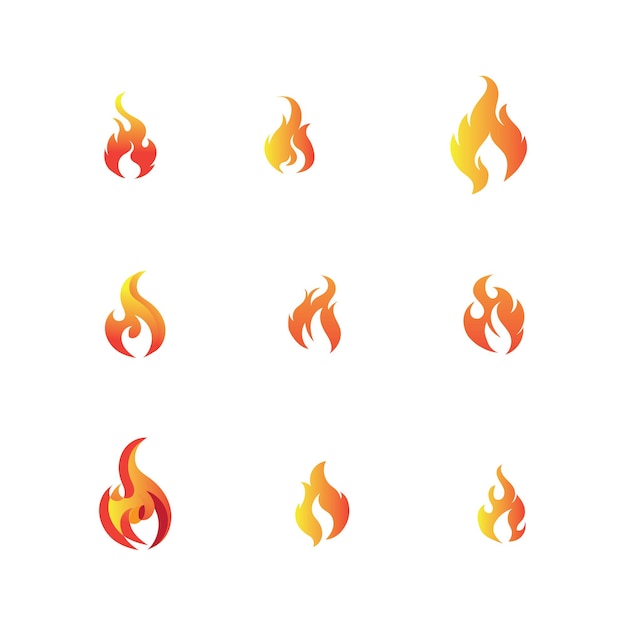 Ilustración de vector de diseño de logotipo o icono de fuego moderno