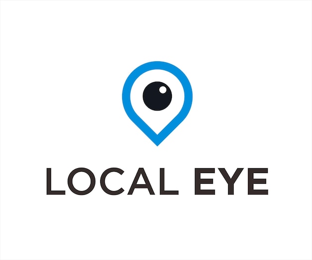 Ilustración de vector de diseño de logotipo de ojo local