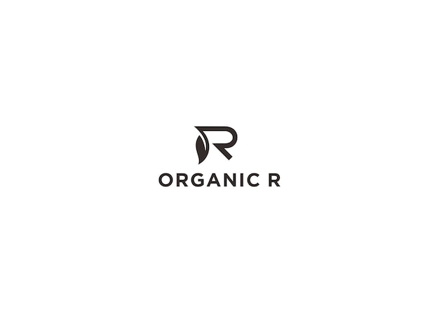 Ilustración de vector de diseño de logotipo orgánico r