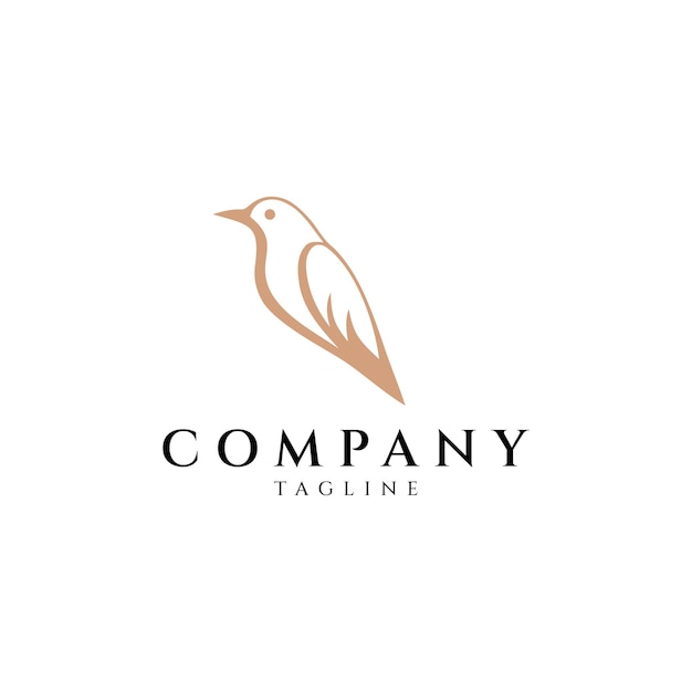 Ilustración de vector de diseño de logotipo de pájaro