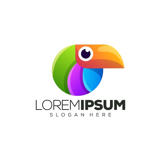 Ilustración de vector de diseño de logotipo de pájaro