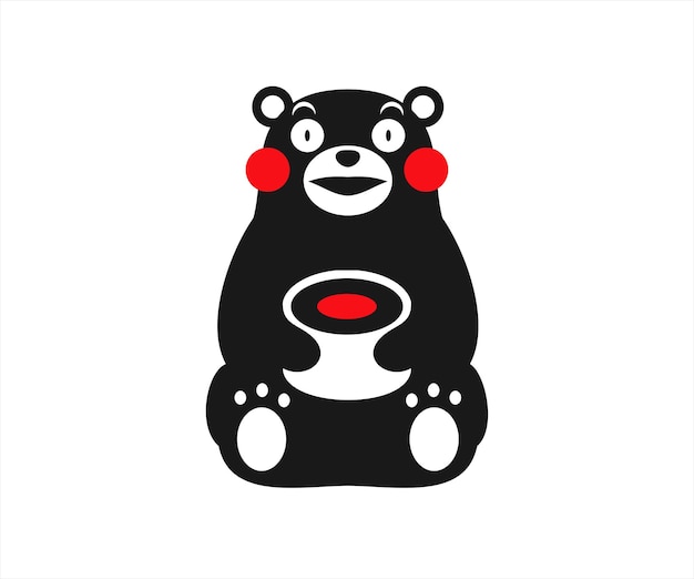 Ilustración de vector de diseño de logotipo de panda de sushi