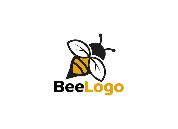 La ilustración de vector de diseño de logotipo de peine de abeja y miel