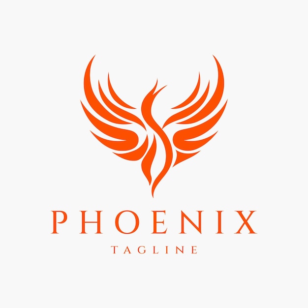 Ilustración de vector de diseño de logotipo de Phoenix