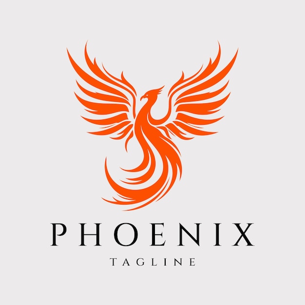Ilustración de vector de diseño de logotipo de Phoenix