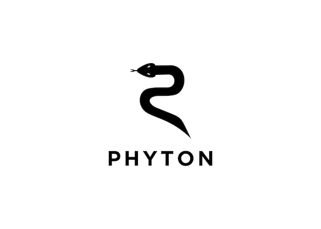 Ilustración de vector de diseño de logotipo de pitón