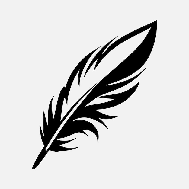 Ilustración de vector de diseño de logotipo de pluma