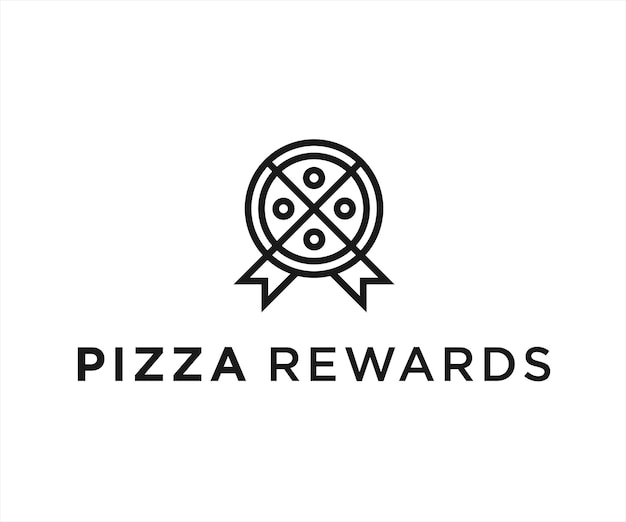 Ilustración de vector de diseño de logotipo de premio de pizza