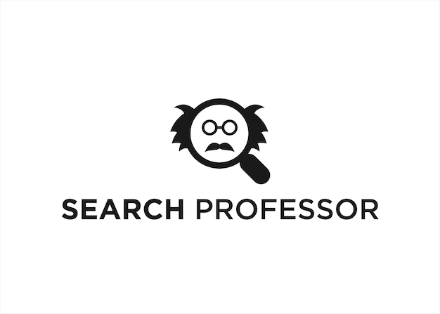 ilustración de vector de diseño de logotipo de profesor de búsqueda