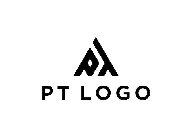 Ilustración de vector de diseño de logotipo pt