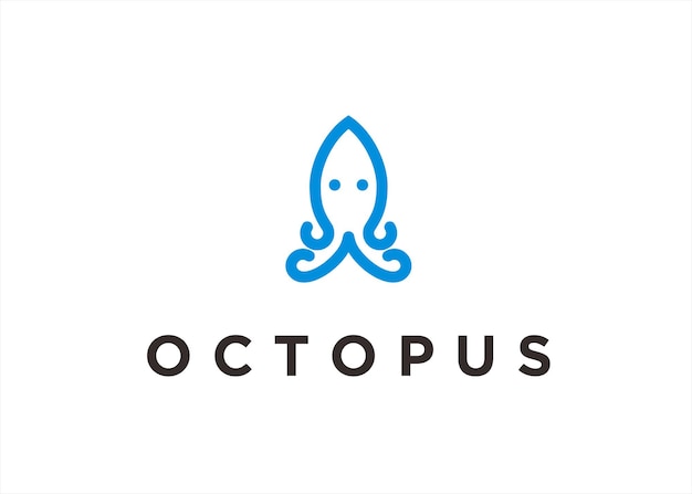 Ilustración de Vector de diseño de logotipo de pulpo