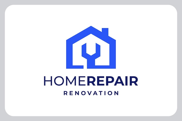 Ilustración vector de diseño de logotipo de reparación de viviendas
