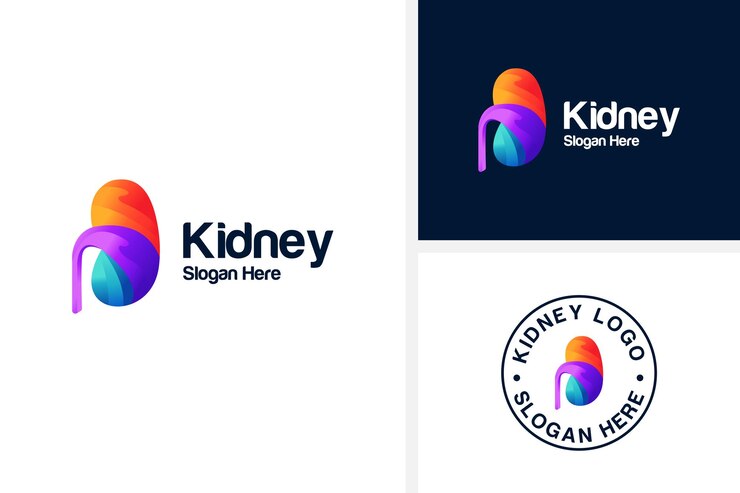 Ilustración de vector de diseño de logotipo de riñón
