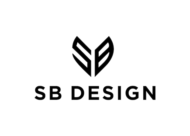 ilustración de vector de diseño de logotipo sb