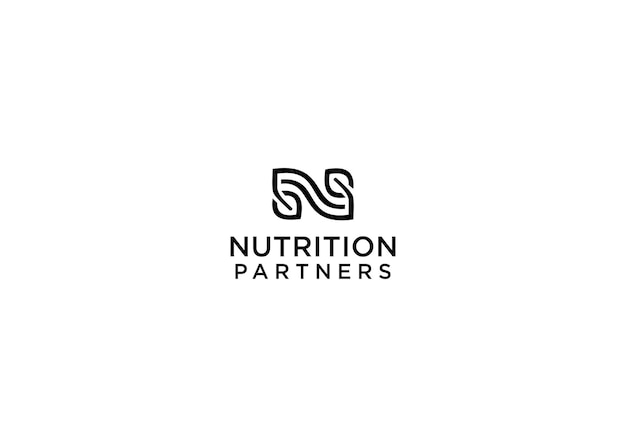 Ilustración de vector de diseño de logotipo de socios de nutrición