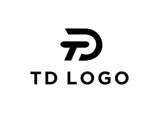 Ilustración de vector de diseño de logotipo td