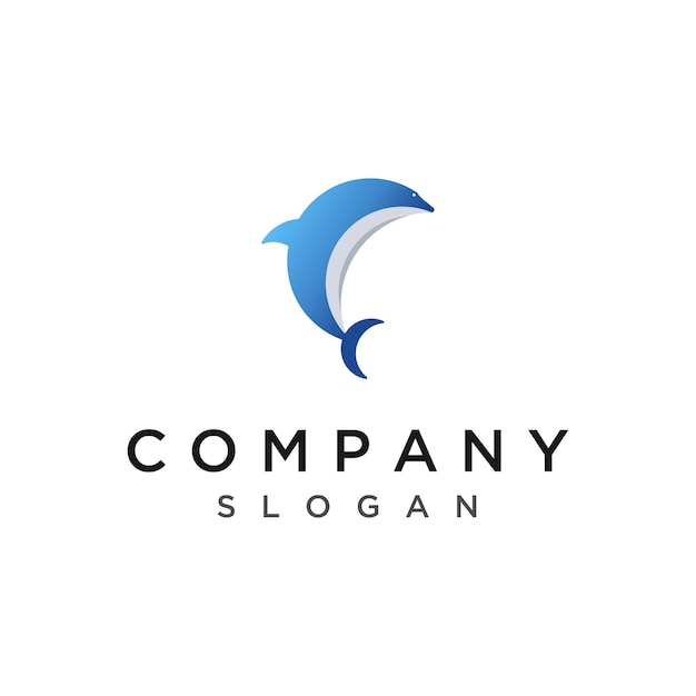 Ilustración de vector de diseño de logotipo de tiburón