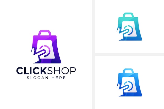 Vector ilustración de vector de diseño de logotipo de tienda en línea