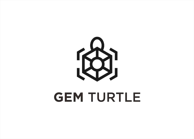 Ilustración de vector de diseño de logotipo de tortuga de cristal