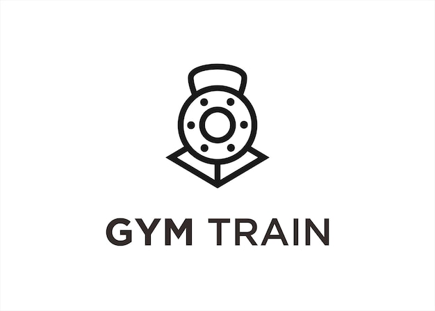 Ilustración de vector de diseño de logotipo de tren de fitness