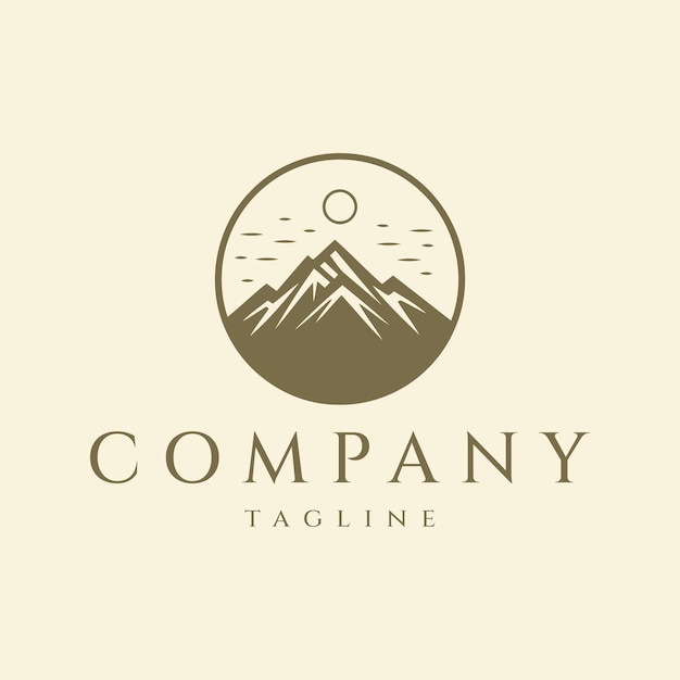 Ilustración de vector de diseño de logotipo vintage de camping