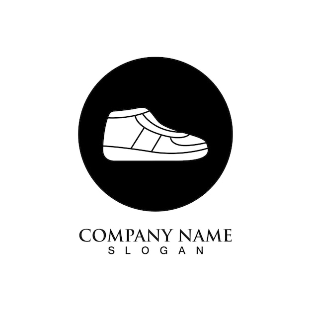 Ilustración de vector de diseño de logotipo de zapatos