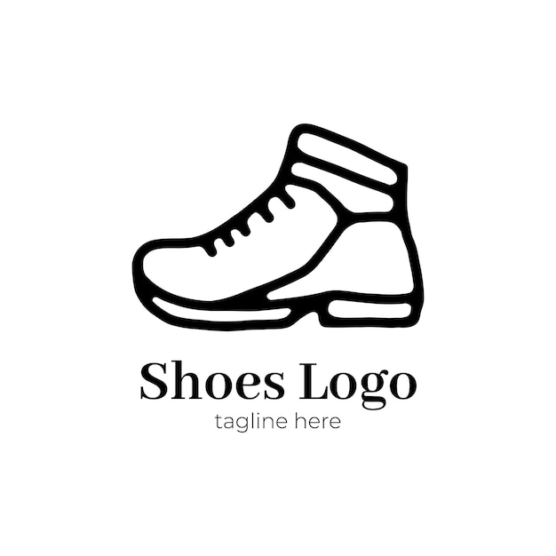 Ilustración de vector de diseño de logotipo de zapatos