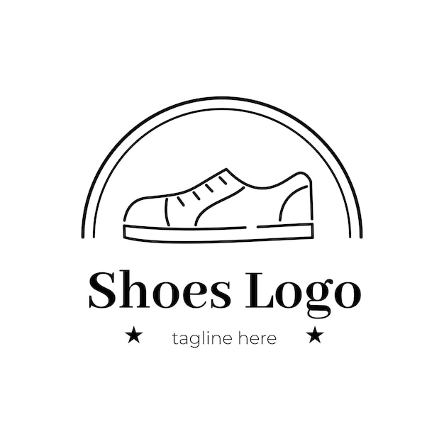 Ilustración de vector de diseño de logotipo de zapatos